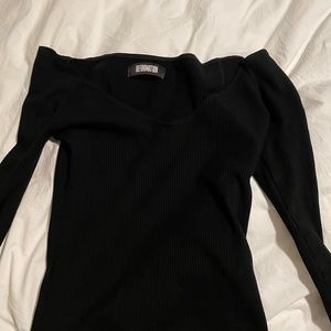 Reformation ribbed off the shoulder top